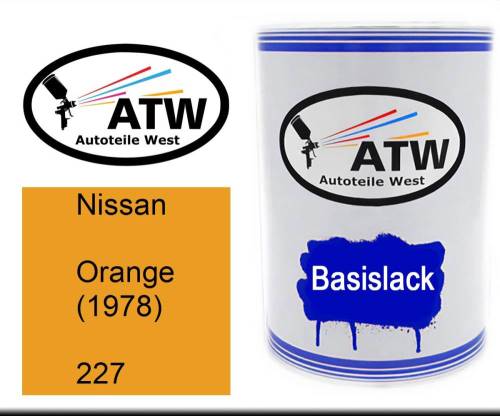 Nissan, Orange (1978), 227: 500ml Lackdose, von ATW Autoteile West.